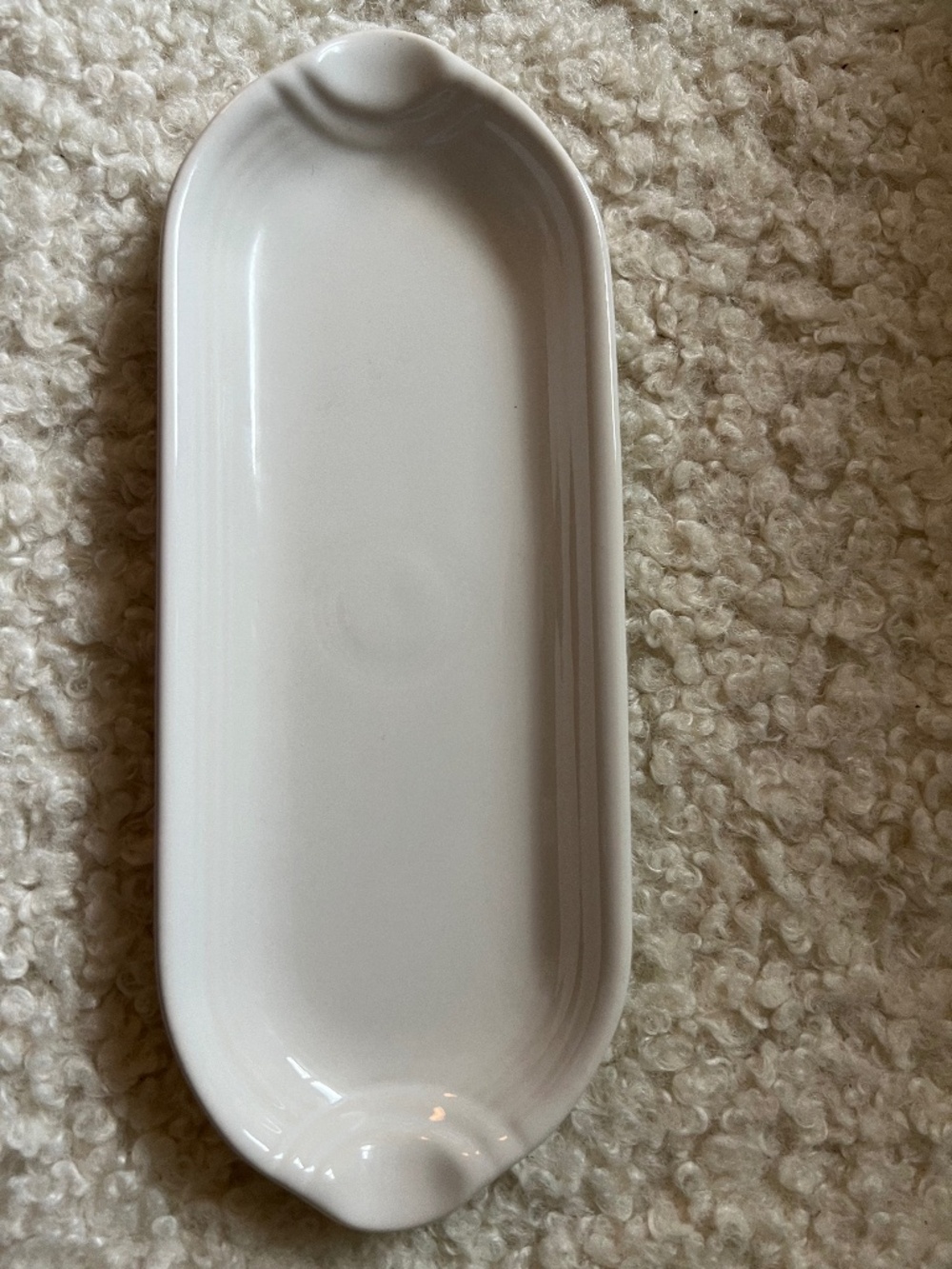 Fiesta - White Ceramic Tray - Vintage